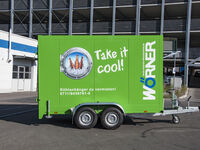 Wörner Kühlanhänger mit 'Take it cool!' Schriftzug